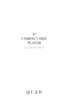 Quad 67-CDP - Owners Manual